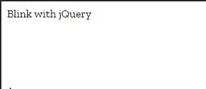 使用 jQuery 的 ready() 函式來閃爍文字