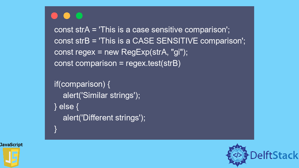 Comparação de strings que não diferenciam maiúsculas de minúsculas em JavaScript