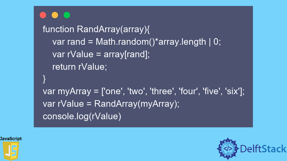JavaScript Pick Random Value From Array
