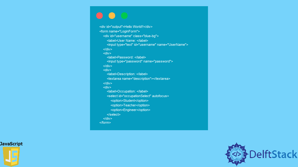 JavaScript에서 HTML 양식 요소의 스타일 설정