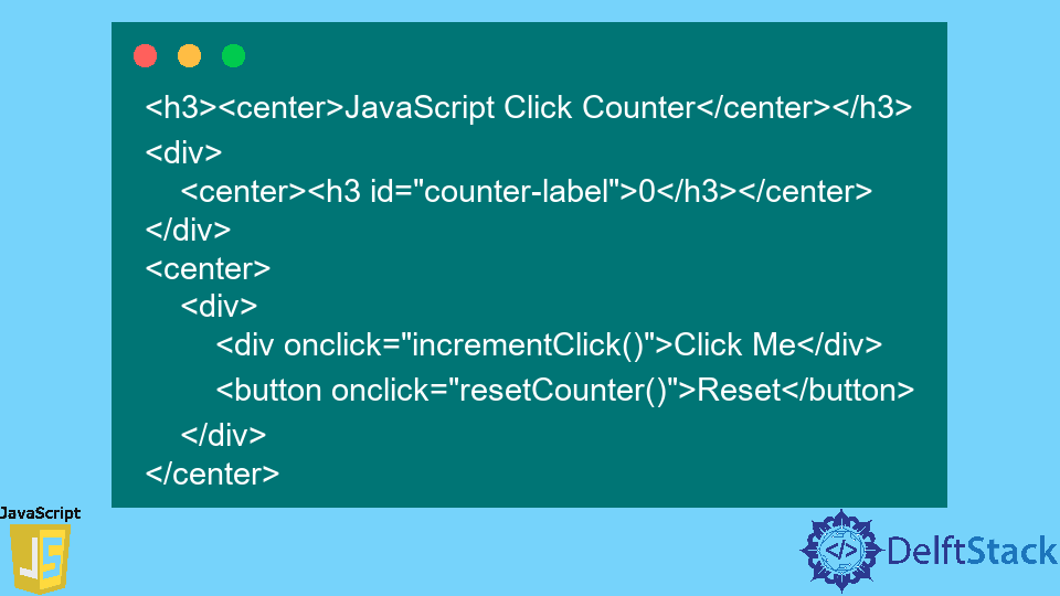 Crea un semplice contatore di clic utilizzando JavaScript