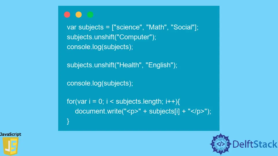 How to Add Elements at the Beginning of an Array in JavaScript