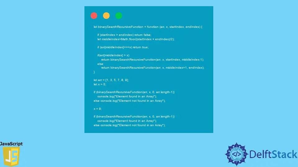 Binary Search Using JavaScript