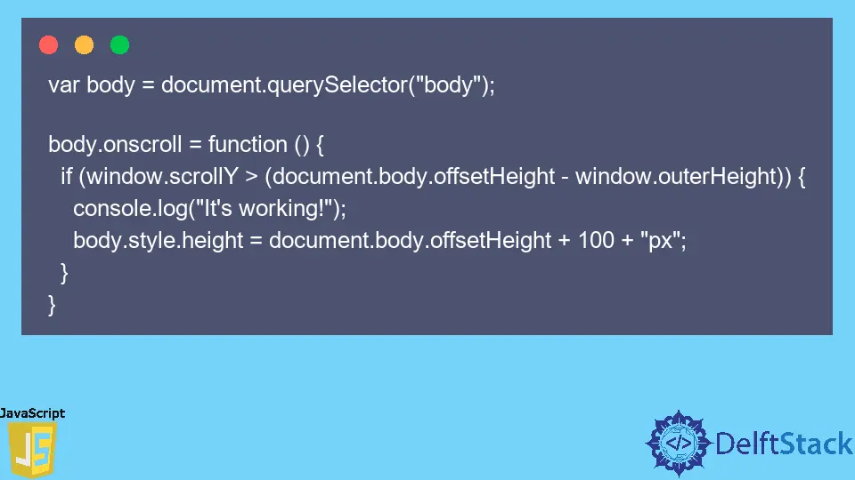 Desplazamiento infinito en JavaScript