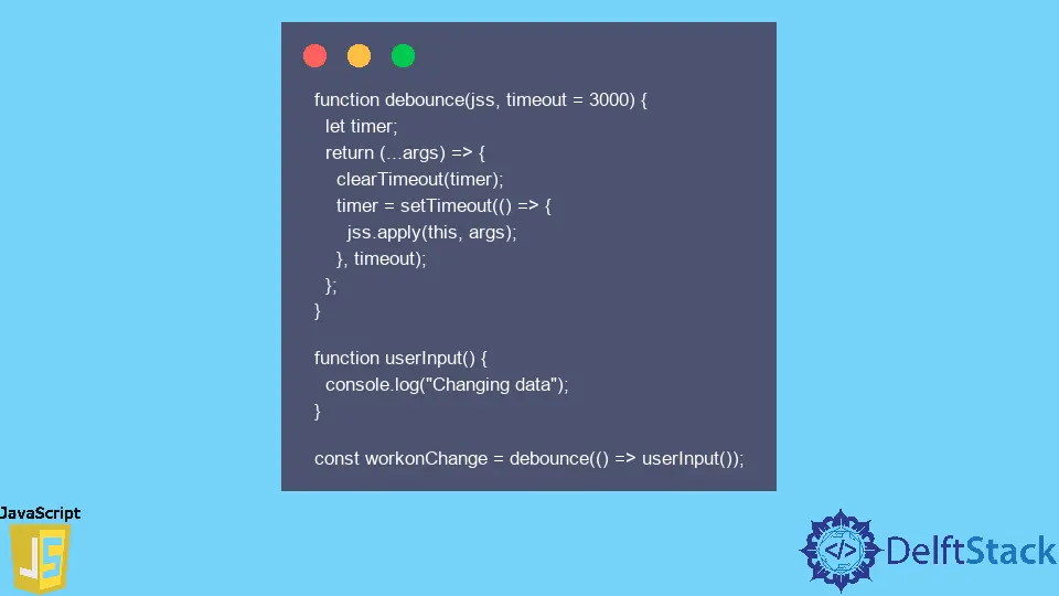 Die debounce()-Funktion in JavaScript