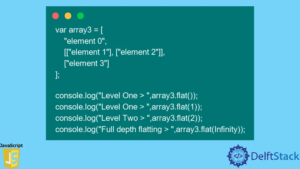 Appiattisci un array in JavaScript