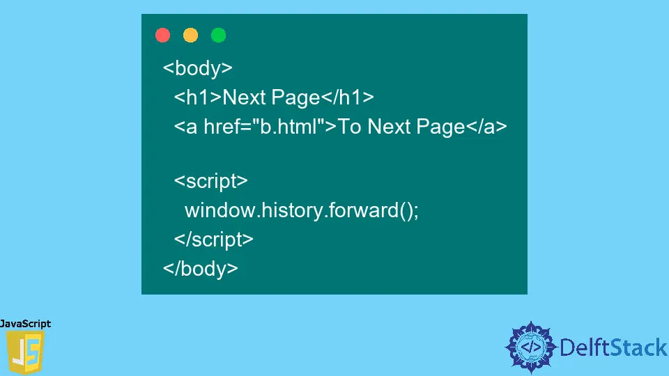 Fonction history.forward() en JavaScript