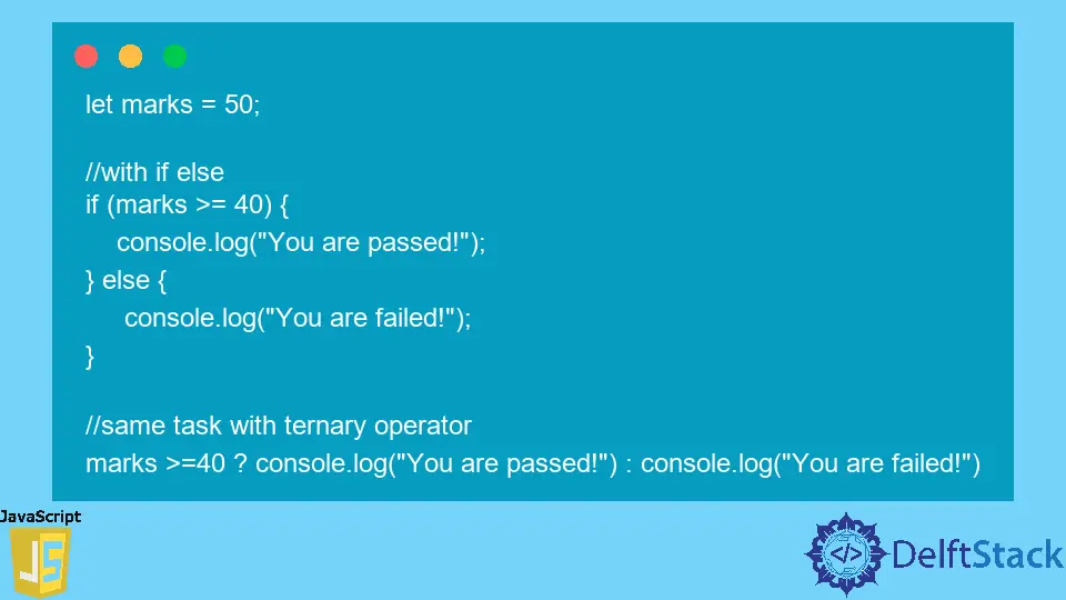 Ternärer Operator in JavaScript