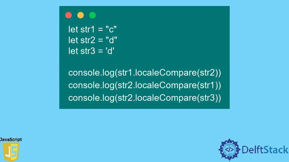 JavaScript String localeCompare Method Delft Stack