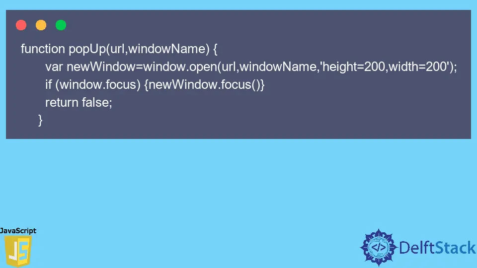 How to Open Popup Window in JavaScript