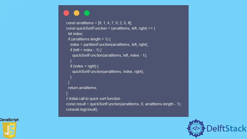 Clasificación rápida en JavaScript