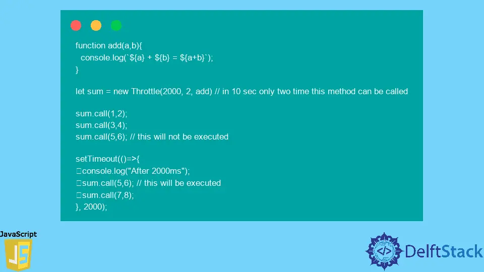 JavaScript 中的节流函数