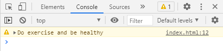 JavaScript console.warning
