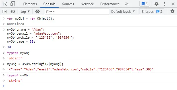 How to Convert JSON Object Into String in JavaScript