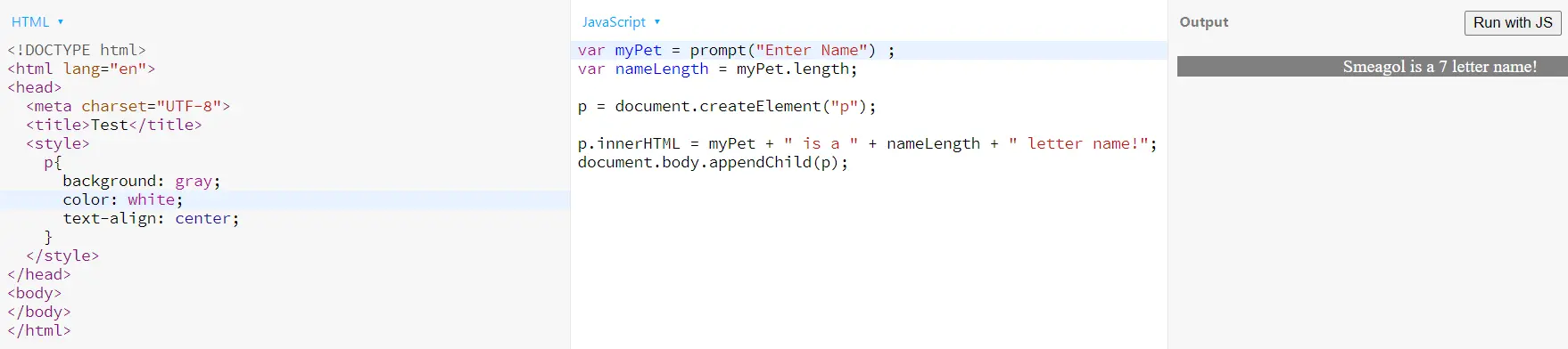 Tag-Element erstellen, um HTML2 zu übergeben