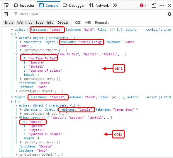 javascript でオブジェクトをディープコピーする