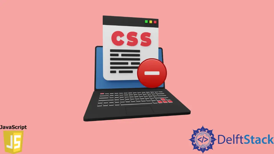 Eliminar JavaScript de clase CSS