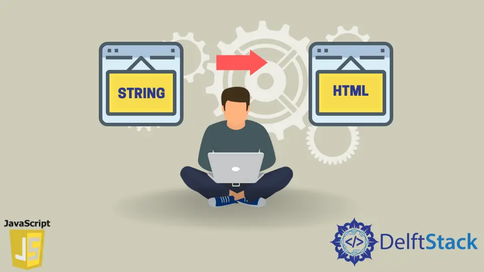 String in JavaScript in HTML umwandeln