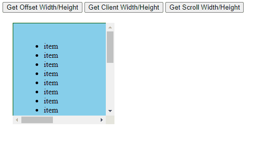 Get Height and Width of the Element in JavaScript - allWH