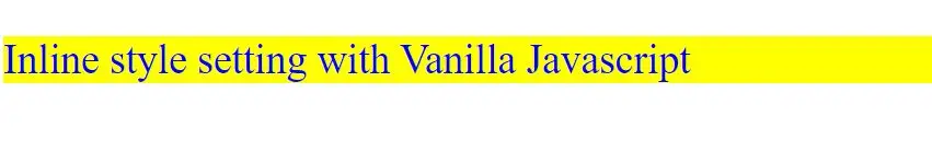 Vanilla Javascript CSS