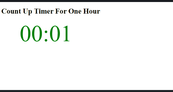 javascript count up timer - output part two