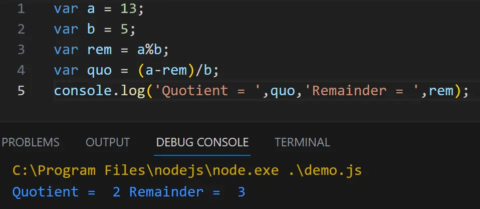 javascript integer division using bitwise operator 2