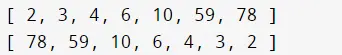 JavaScript Sort Array - Output