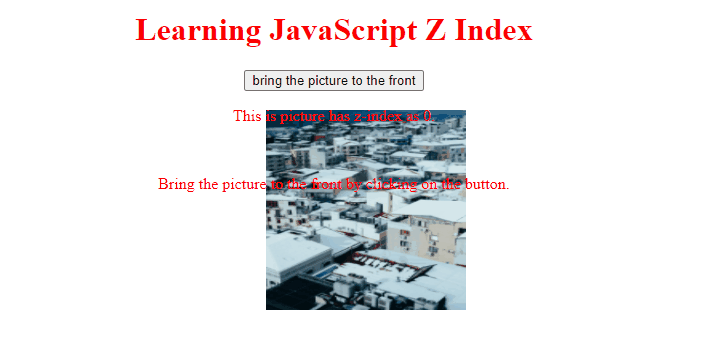 javascript z index using jQuery
