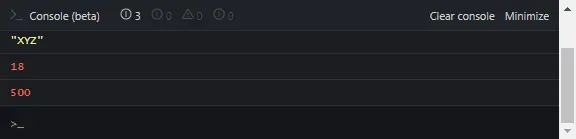 Multiple Variables Example Output