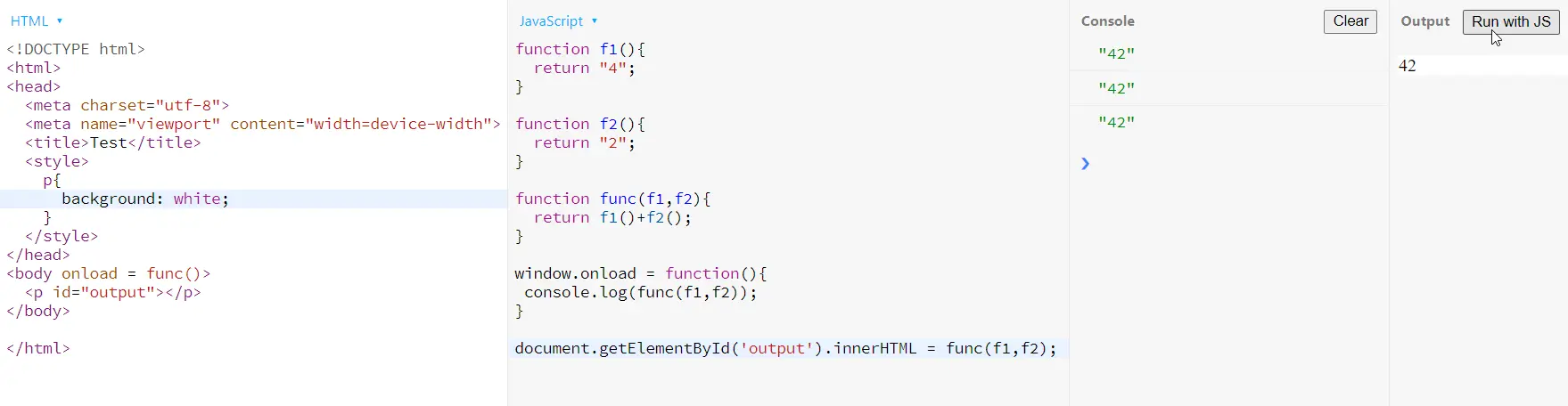 función onload js con función parámetro función