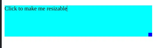 Resizable element in JavaScript After