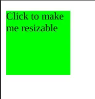 Resizable element in JavaScript Before