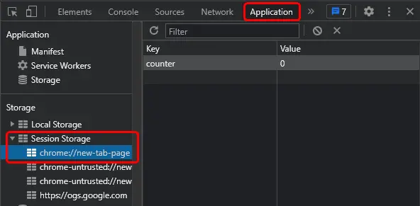 session storage initial look