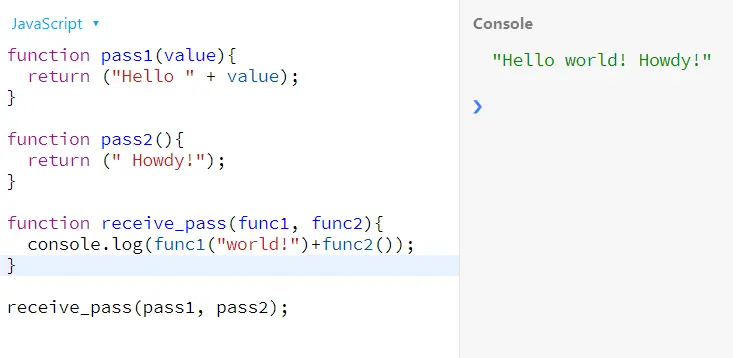 javascript 中將兩個函式作為引數