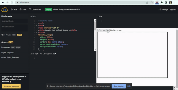 Subir imagen usando JavaScript | Delft Stack
