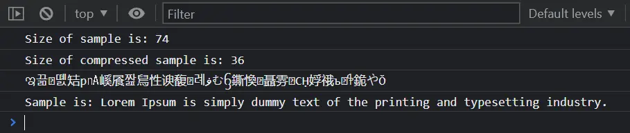 LZString を使用して文字列を圧縮