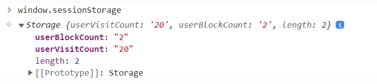 userVisitCount and userBlockCount 2