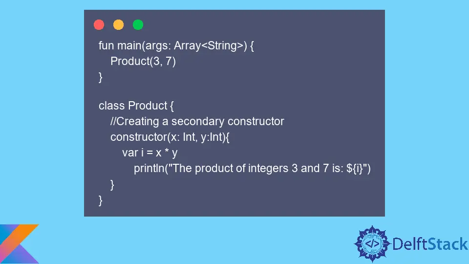 Kotlin에서 보조 생성자 사용