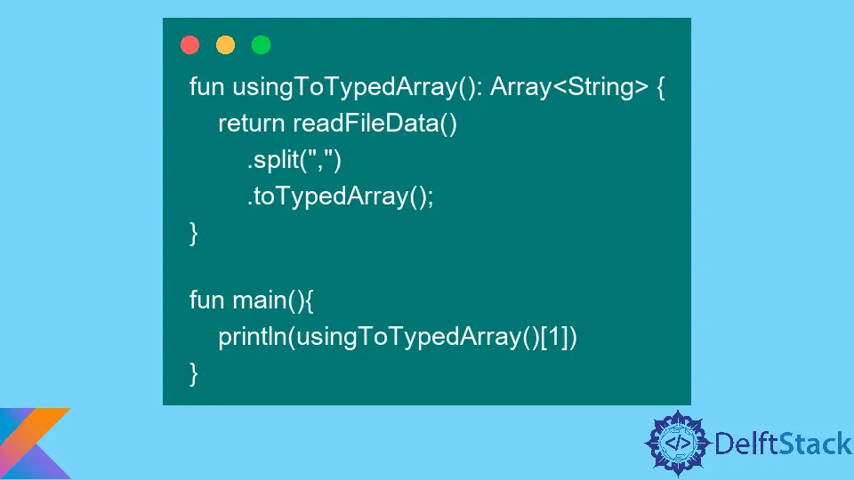 Dividir una cadena en una matriz en Kotlin