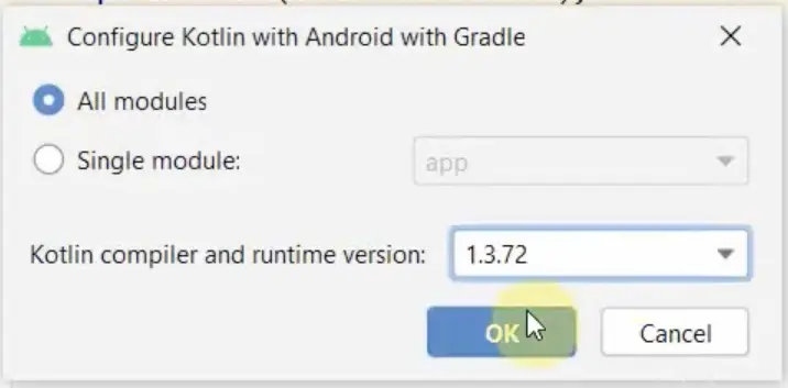 Konfigurieren von Kotlin in Android Studio