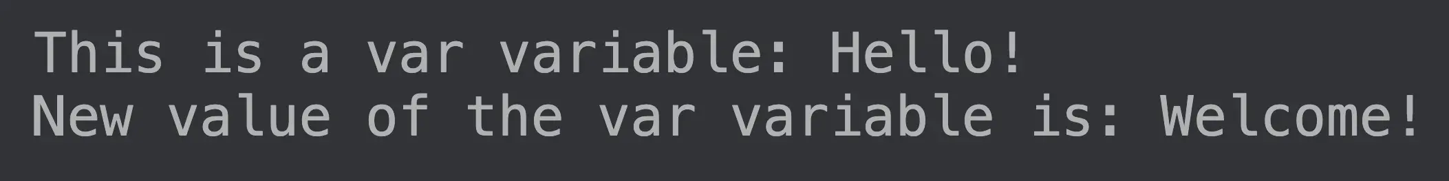 Beispiel für var-Variablen