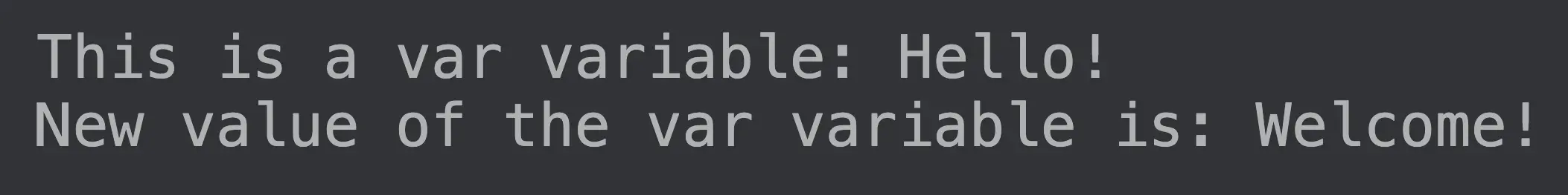 Exemple de variables var