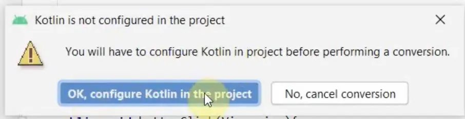 Permiso de configuración de Kotlin