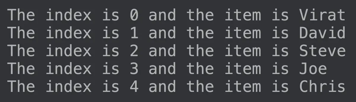 Usando forEachIndexed para obtener el índice actual en Kotlin