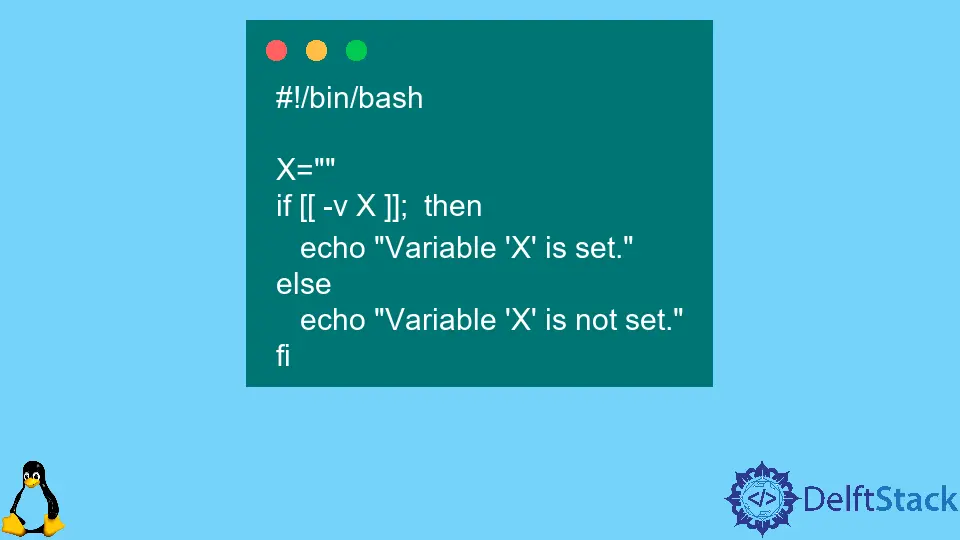 Comprobar si la variable está configurada en Bash