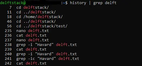 Search in History in Bash