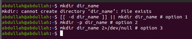Creating Directories With mkdir Only When They Dont Exist