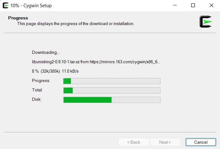 download progress