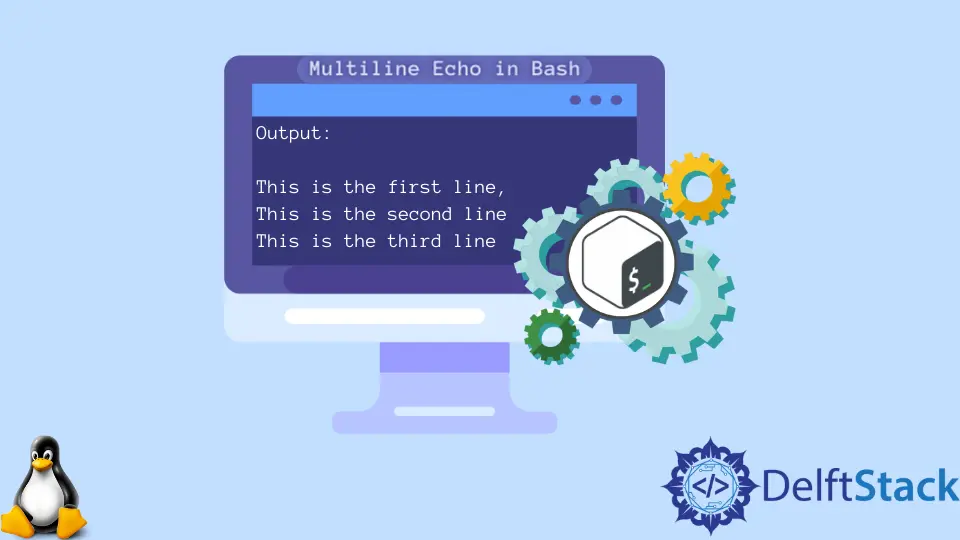 Eco multilínea en Bash