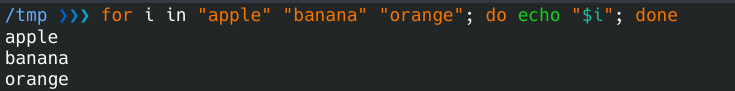 For loop with elements